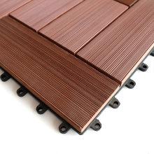 Water Resistant Low Maintenance Embossed Interlocking Outdoor WPC Deck Tiles